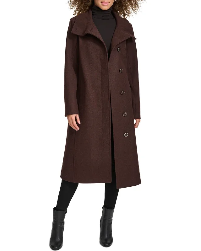 Kenneth Cole Wool-Blend Coat Striped Polka Dot Solid