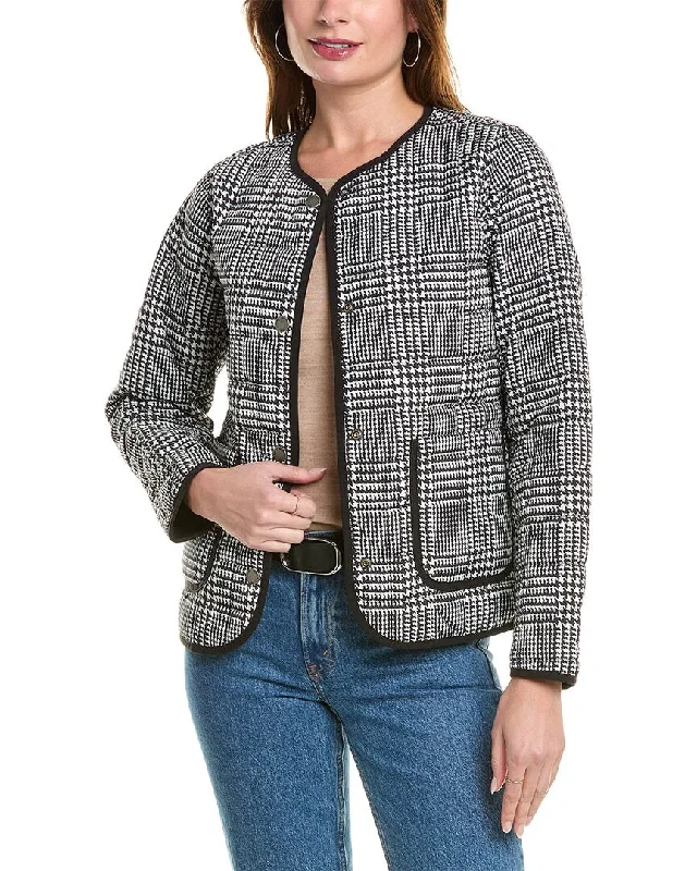Brooks Brothers Quilted Reversible Puffer Coat Kimono Robe Cloak