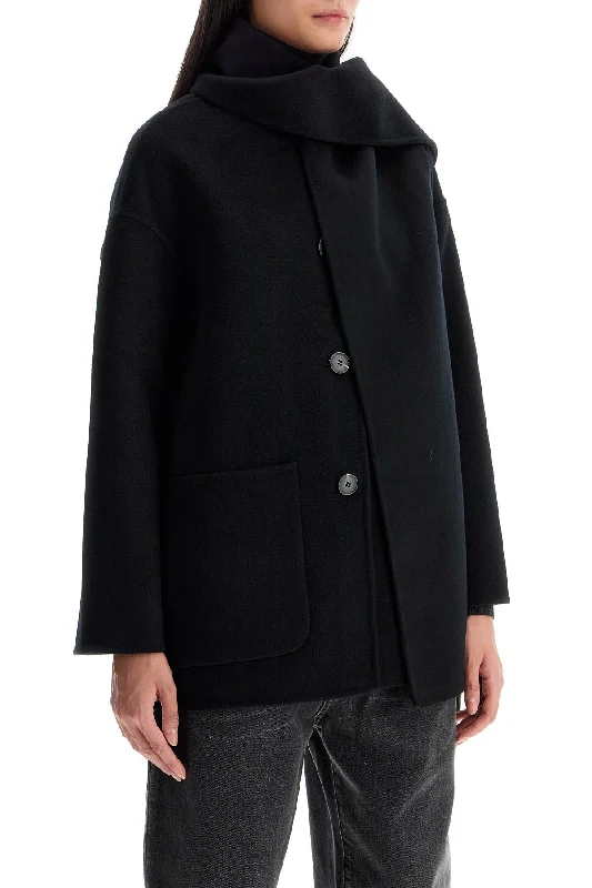 Dynamis Studio "antwerp Coat With Built-In Lapel Coat Peter Pan Collar Coat Cowl Neck Coat