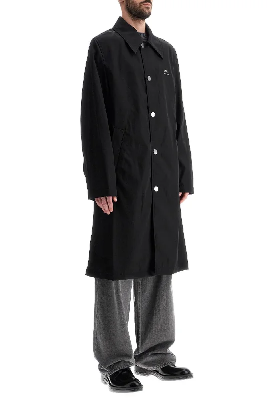 Ami Alexandre Matiussi Unisex Car Coat Made Of Nylon And Cotton Hooded Jacket Zipper Jacket Button Jacket