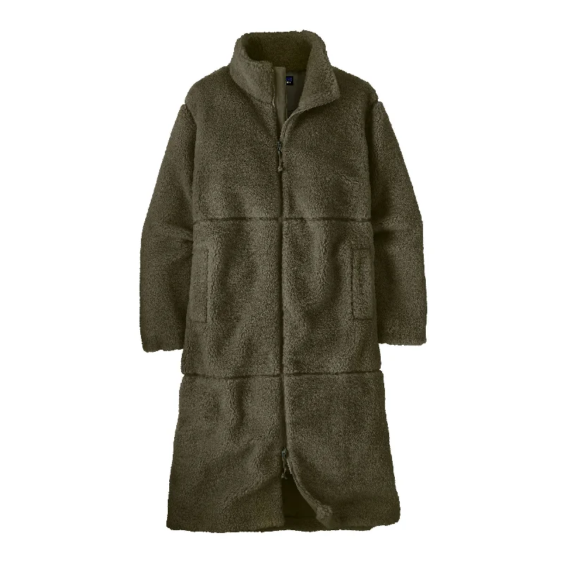 Women's Lonesome Mesa Long Coat Lapel Coat Peter Pan Collar Coat Cowl Neck Coat